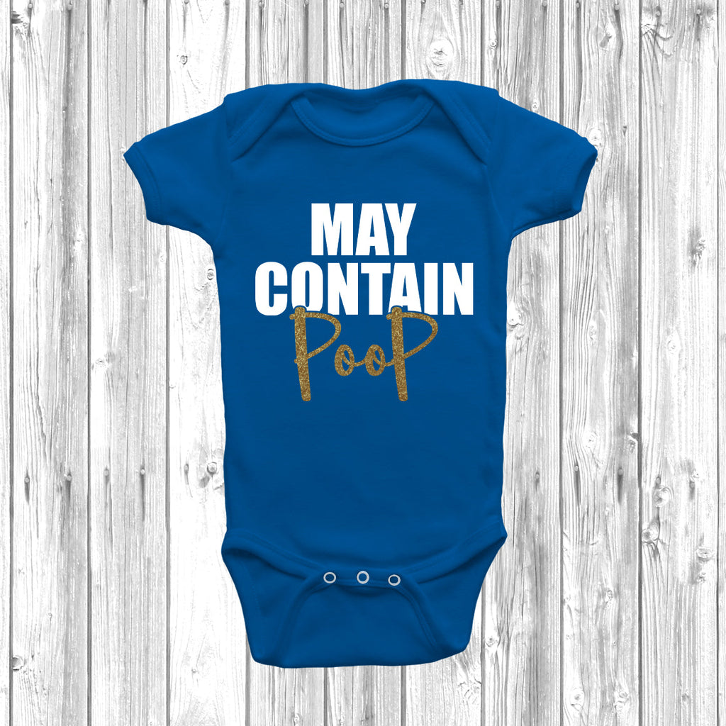 Get trendy with May Contain Poop Baby Grow - Baby Grow available at DizzyKitten. Grab yours for £9.49 today!