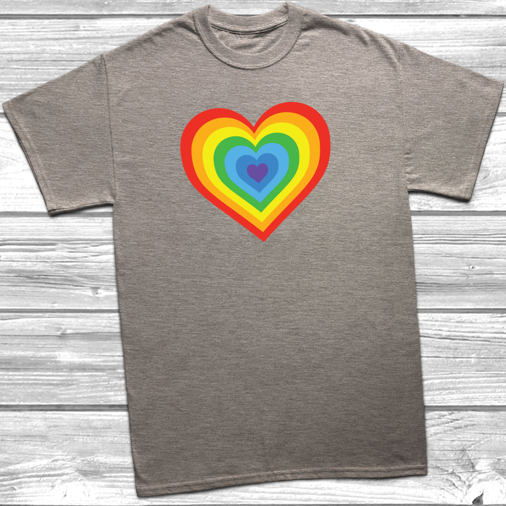 Get trendy with Multiple Heart Rainbow LGBT T-Shirt - T-Shirt available at DizzyKitten. Grab yours for £9.95 today!