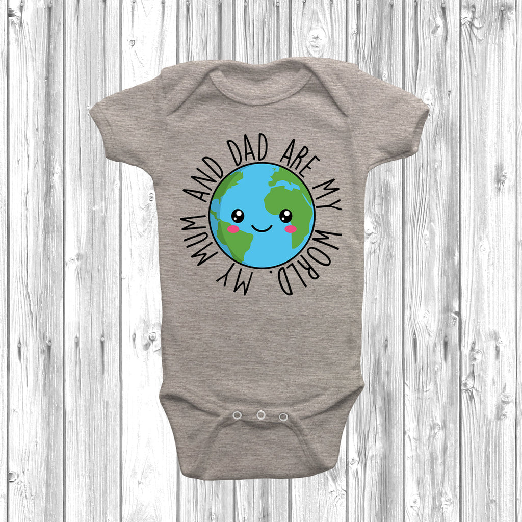 Get trendy with My Mum And Dad Are My Whole World Baby Grow - Baby Grow available at DizzyKitten. Grab yours for £9.99 today!