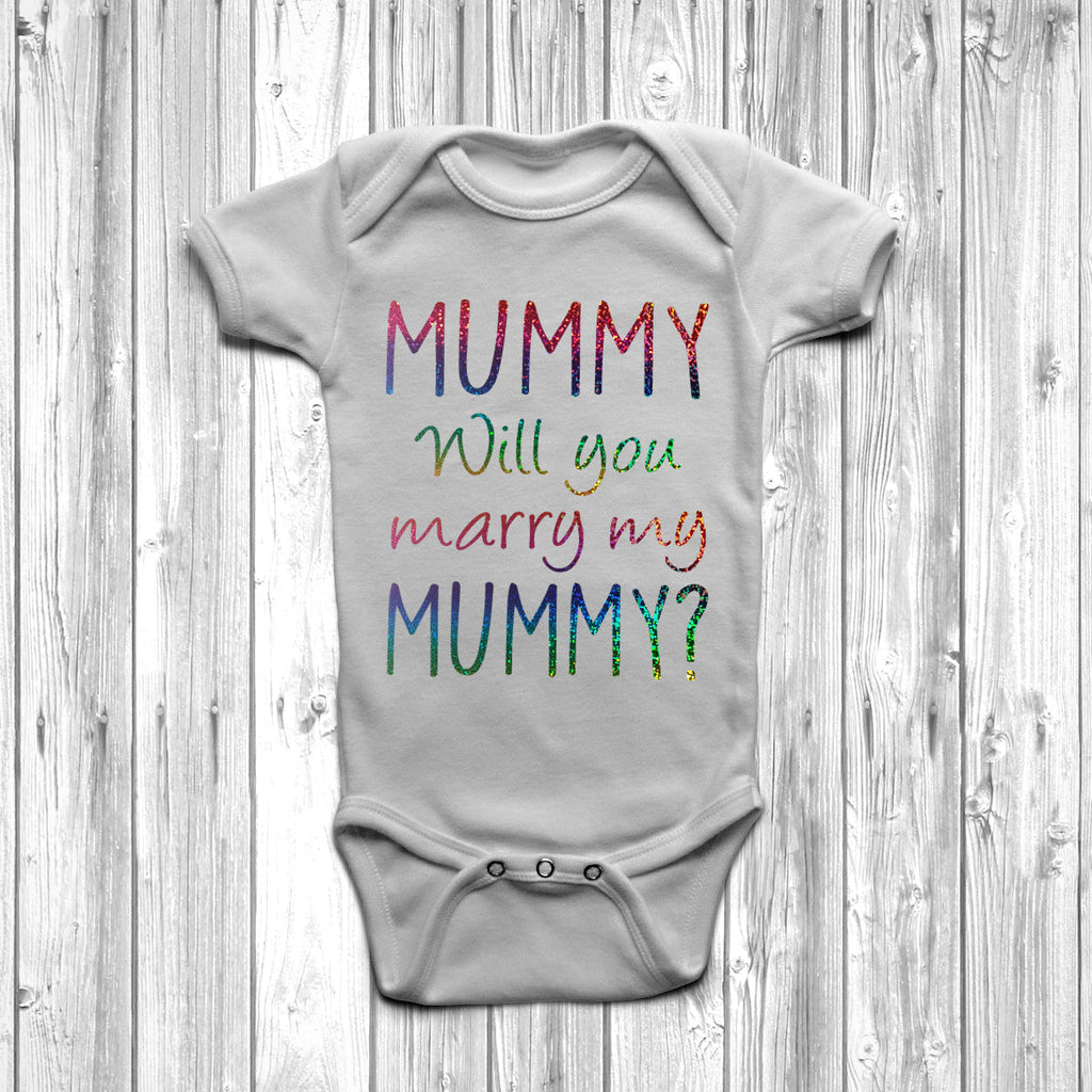 Get trendy with Mummy Will You Marry My Mummy Baby Grow - Baby Grow available at DizzyKitten. Grab yours for £8.45 today!