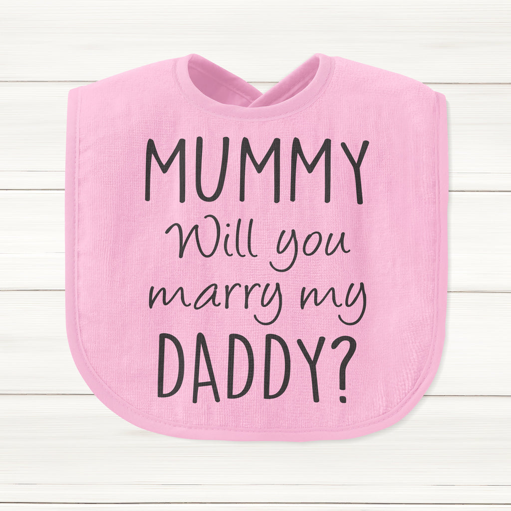 Get trendy with Mummy Will You Marry My Daddy? Baby Bib - Baby Grow available at DizzyKitten. Grab yours for £6.49 today!