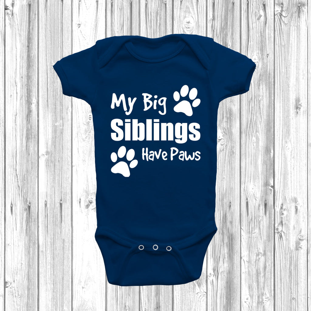 Get trendy with My Big Siblings Have Paws Baby Grow -  available at DizzyKitten. Grab yours for £8.45 today!