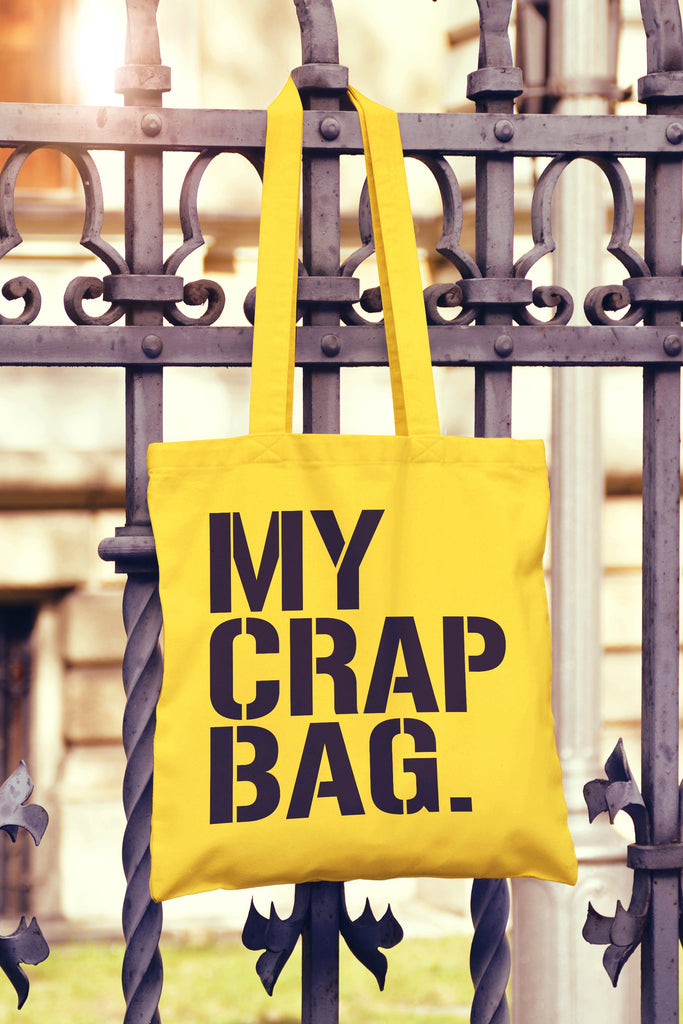 Get trendy with My Crap Bag Tote Bag - Tote Bag available at DizzyKitten. Grab yours for £7.99 today!