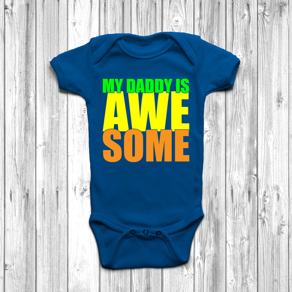 Get trendy with My Daddy Is Awesome Baby Grow - Baby Grow available at DizzyKitten. Grab yours for £9.45 today!