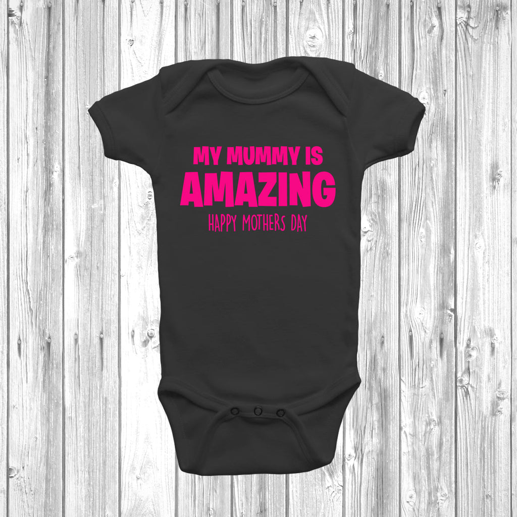 Get trendy with My Mummy Is Amazing Baby Grow - Baby Grow available at DizzyKitten. Grab yours for £8.45 today!