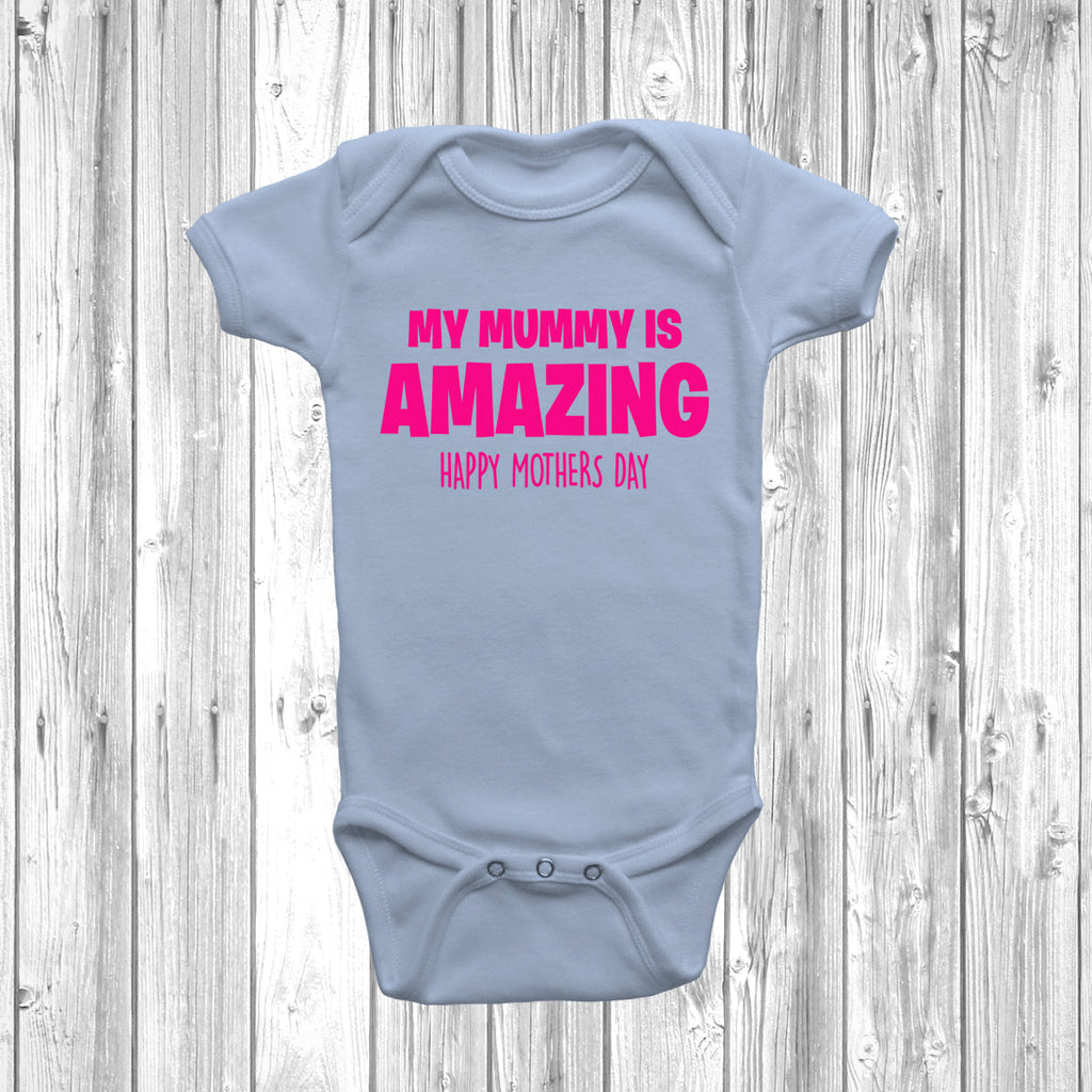 Get trendy with My Mummy Is Amazing Baby Grow - Baby Grow available at DizzyKitten. Grab yours for £8.45 today!