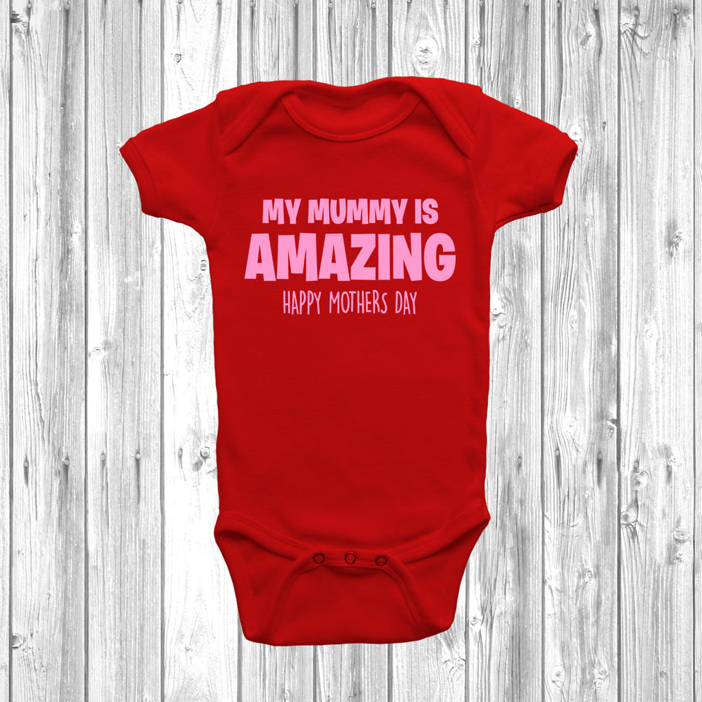 Get trendy with My Mummy Is Amazing Baby Grow - Baby Grow available at DizzyKitten. Grab yours for £8.45 today!