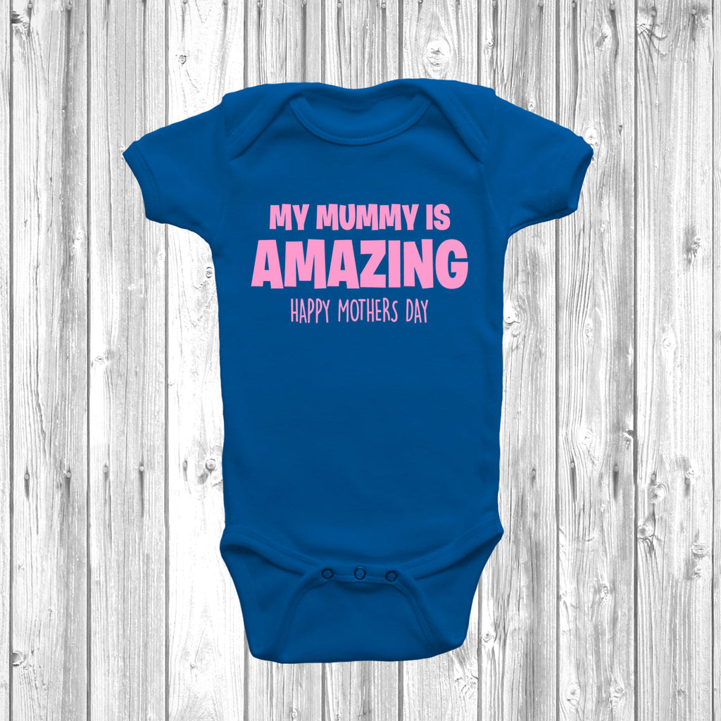 Get trendy with My Mummy Is Amazing Baby Grow - Baby Grow available at DizzyKitten. Grab yours for £8.45 today!