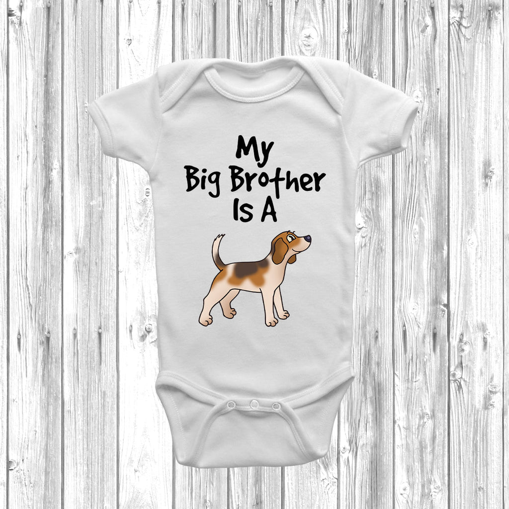 Get trendy with New - My Big Brother Is A Beagle Baby Grow - Baby Grow available at DizzyKitten. Grab yours for £9.45 today!