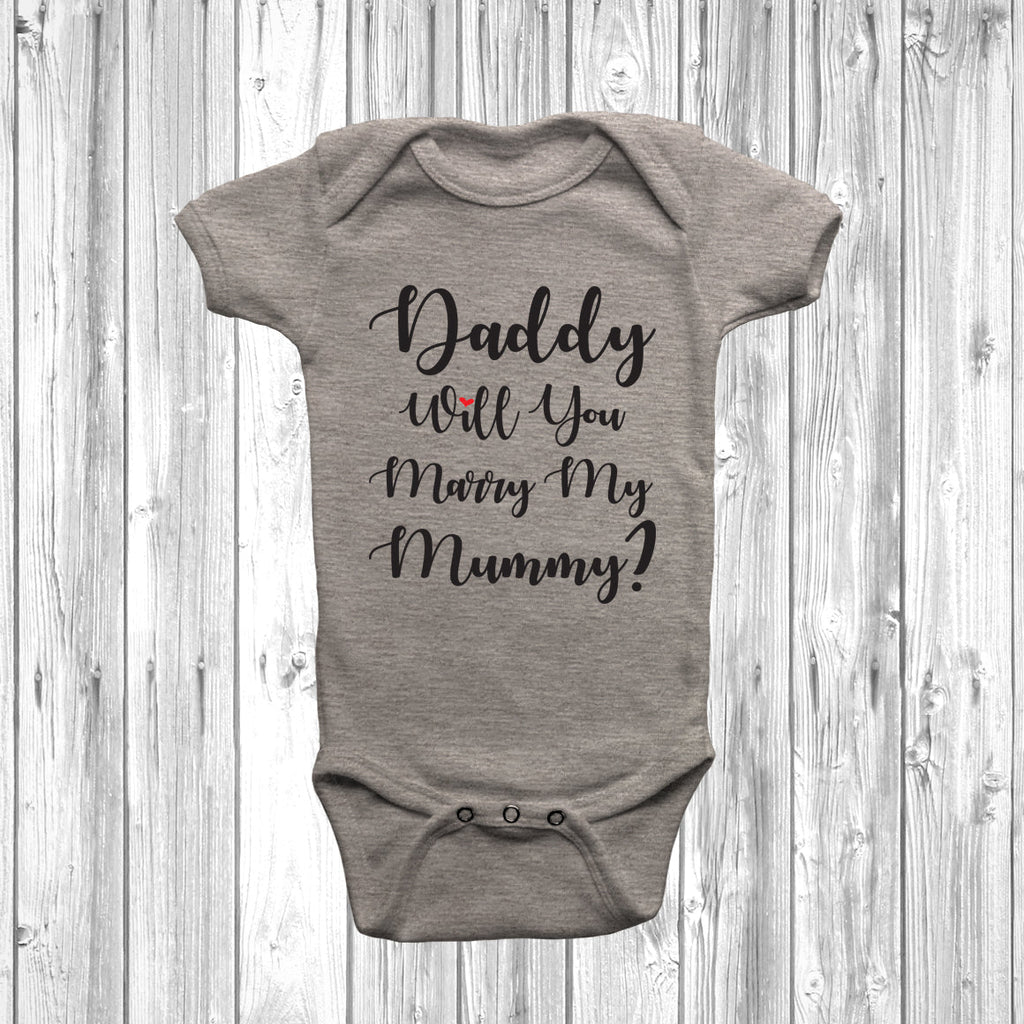 Get trendy with New - Daddy Will You Marry My Mummy Baby Grow - Baby Grow available at DizzyKitten. Grab yours for £8.95 today!