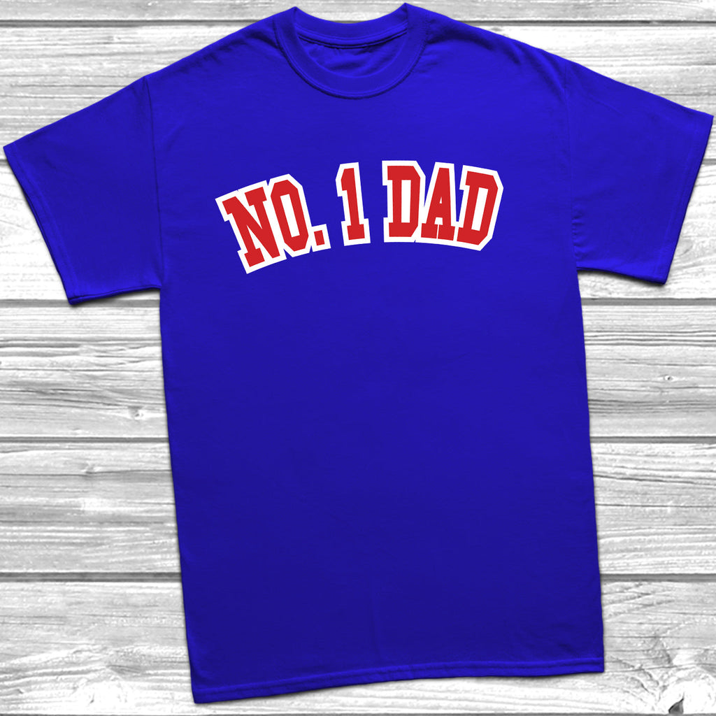 Get trendy with No. 1 Dad T-Shirt - T-Shirt available at DizzyKitten. Grab yours for £9.49 today!