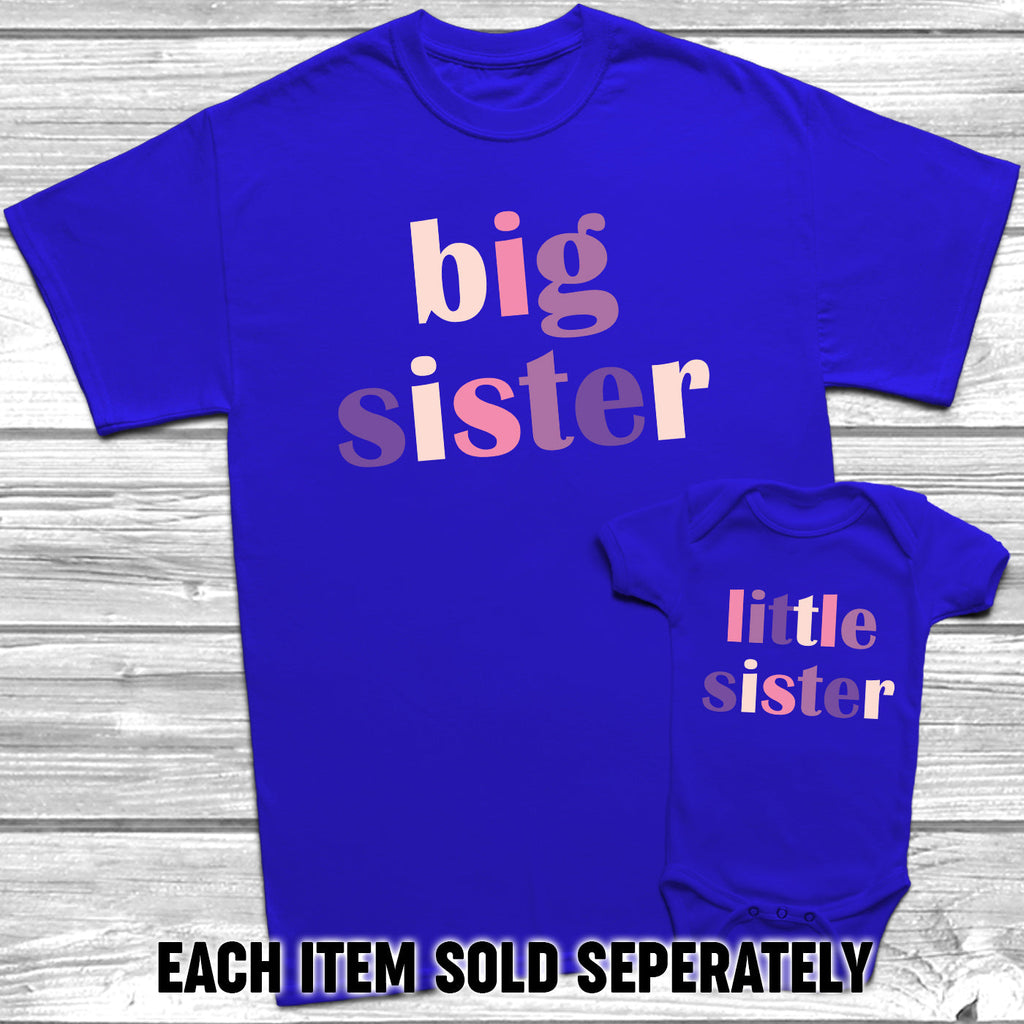 Get trendy with Big Sister Little Sister Pastels T-Shirt Baby Grow Set -  available at DizzyKitten. Grab yours for £8.99 today!