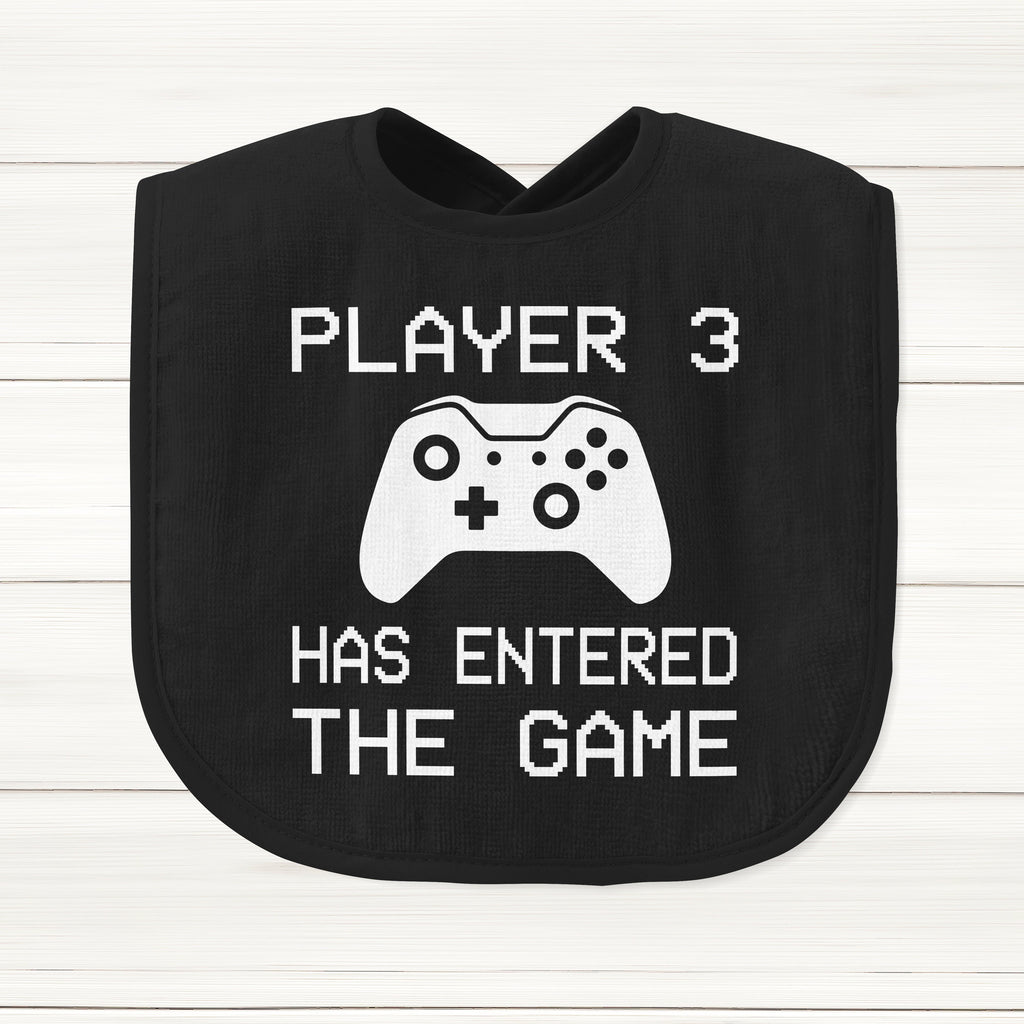 Get trendy with Player 3 Has Entered The Game Baby Bib - Baby Grow available at DizzyKitten. Grab yours for £6.49 today!