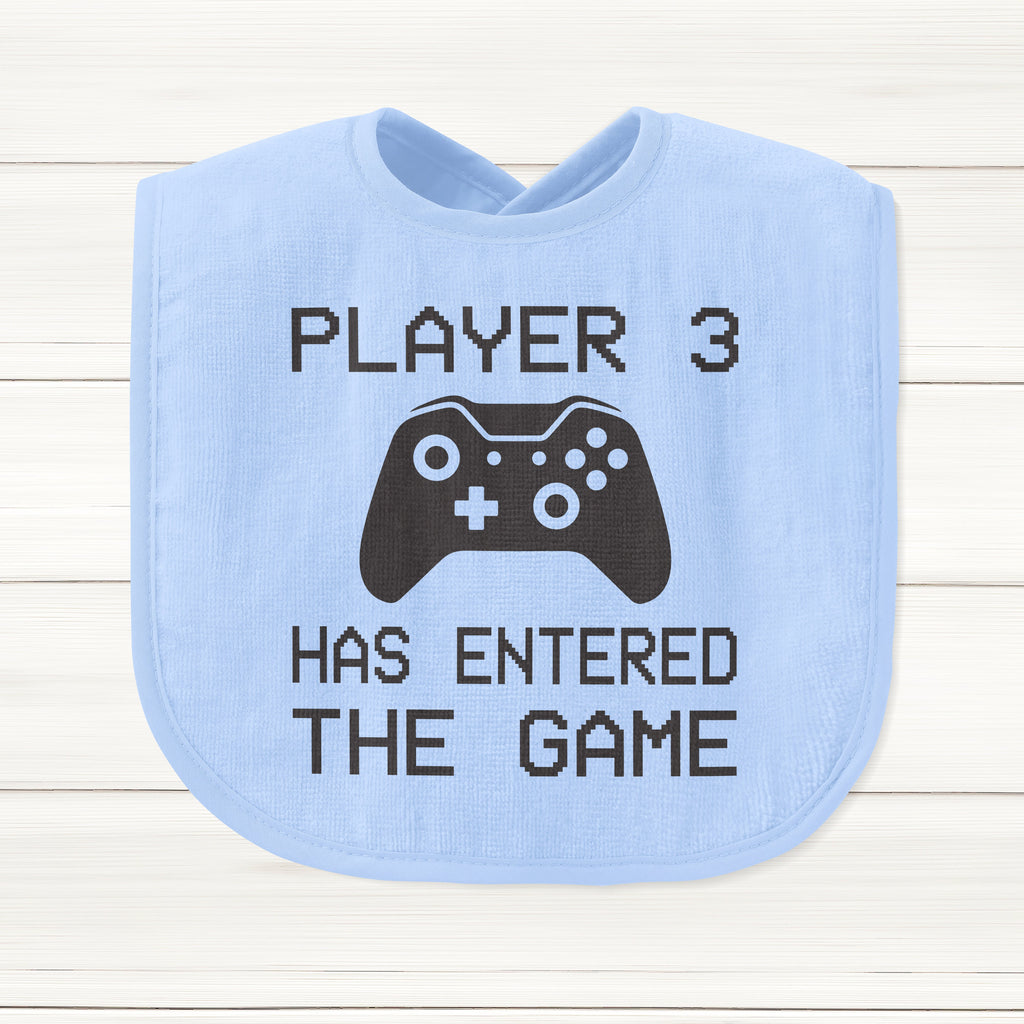 Get trendy with Player 3 Has Entered The Game Baby Bib - Baby Grow available at DizzyKitten. Grab yours for £6.49 today!