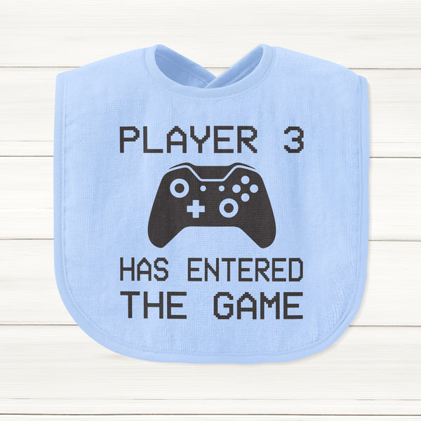 Player 3 Has Entered The Game Baby Bib - DizzyKitten