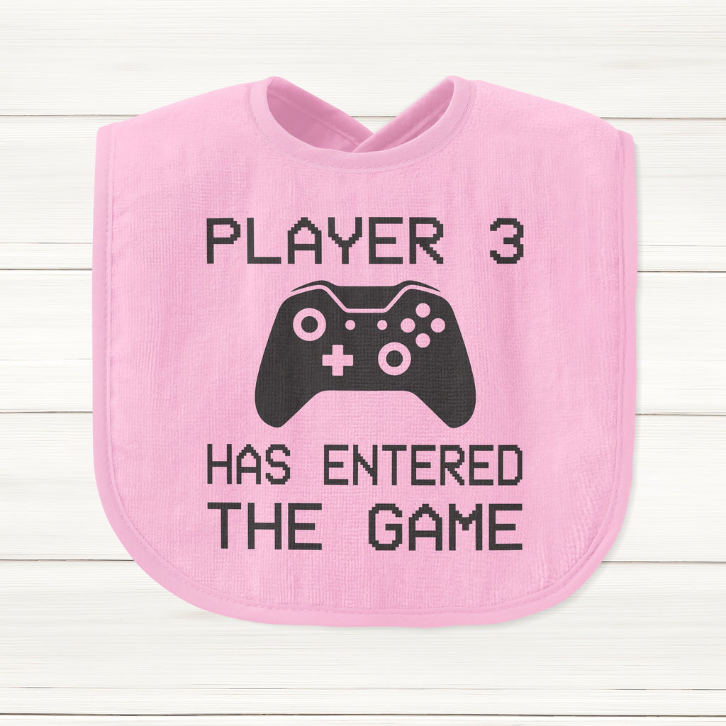 Get trendy with Player 3 Has Entered The Game Baby Bib - Baby Grow available at DizzyKitten. Grab yours for £6.49 today!
