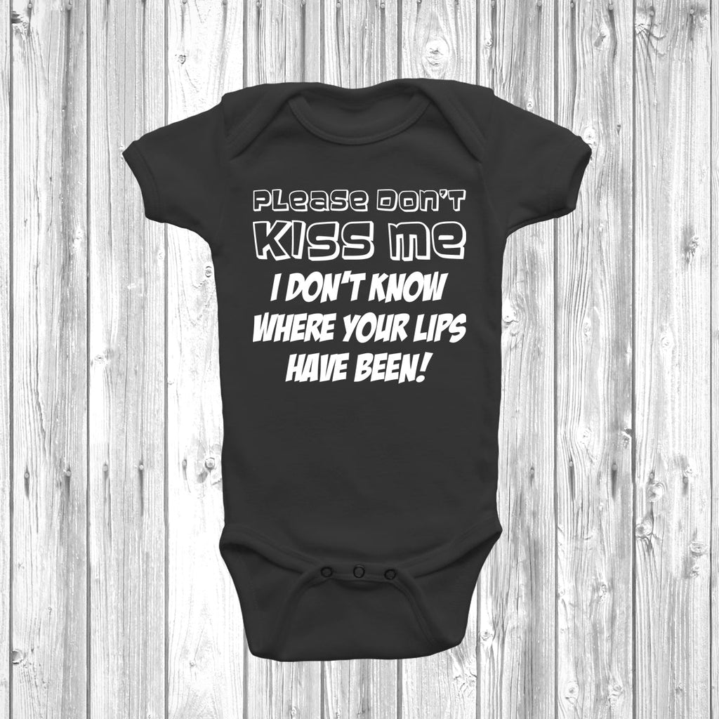 Get trendy with Please Don't Kiss Me Lips Baby Grow - Baby Grow available at DizzyKitten. Grab yours for £7.95 today!