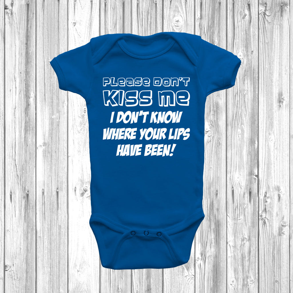 Get trendy with Please Don't Kiss Me Lips Baby Grow - Baby Grow available at DizzyKitten. Grab yours for £8.45 today!