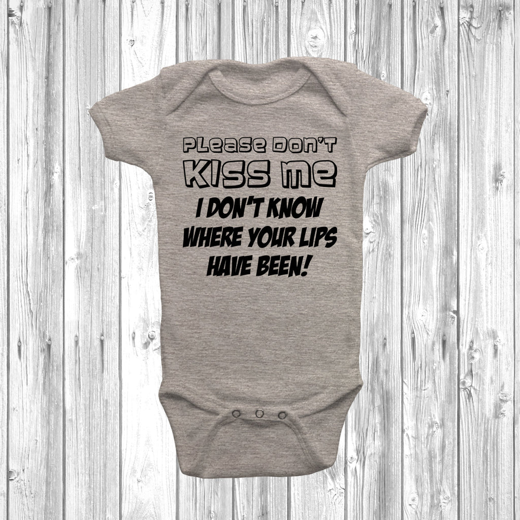 Get trendy with Please Don't Kiss Me Lips Baby Grow - Baby Grow available at DizzyKitten. Grab yours for £8.45 today!