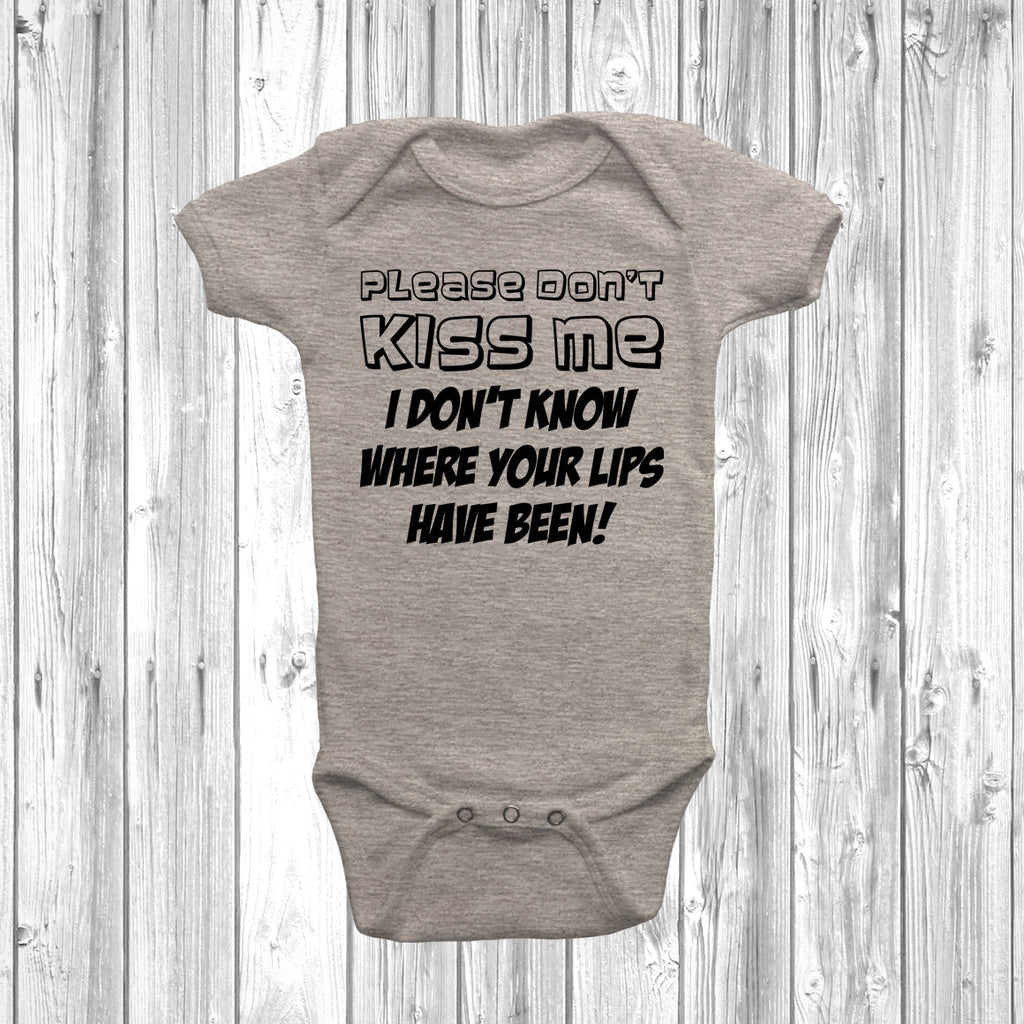 Get trendy with Please Don't Kiss Me Lips Baby Grow - Baby Grow available at DizzyKitten. Grab yours for £7.95 today!