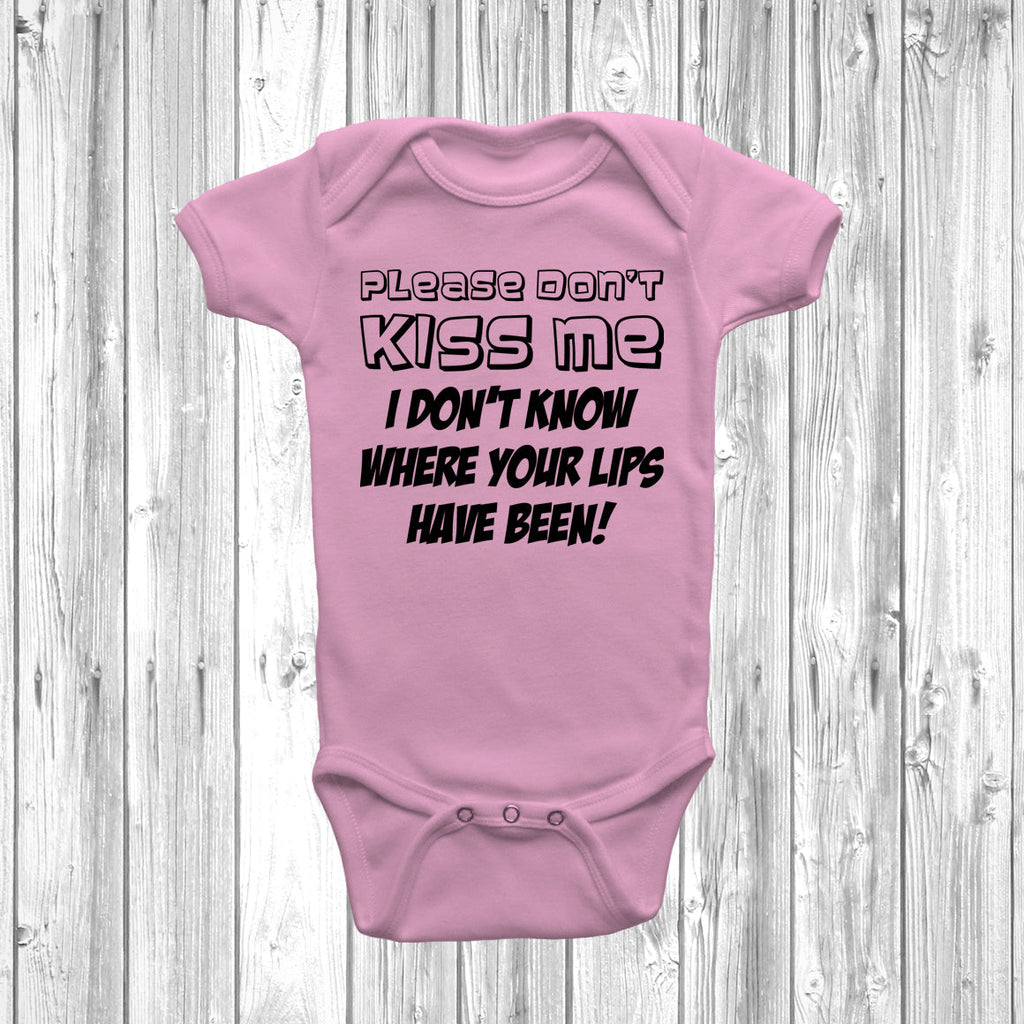 Get trendy with Please Don't Kiss Me Lips Baby Grow - Baby Grow available at DizzyKitten. Grab yours for £8.45 today!