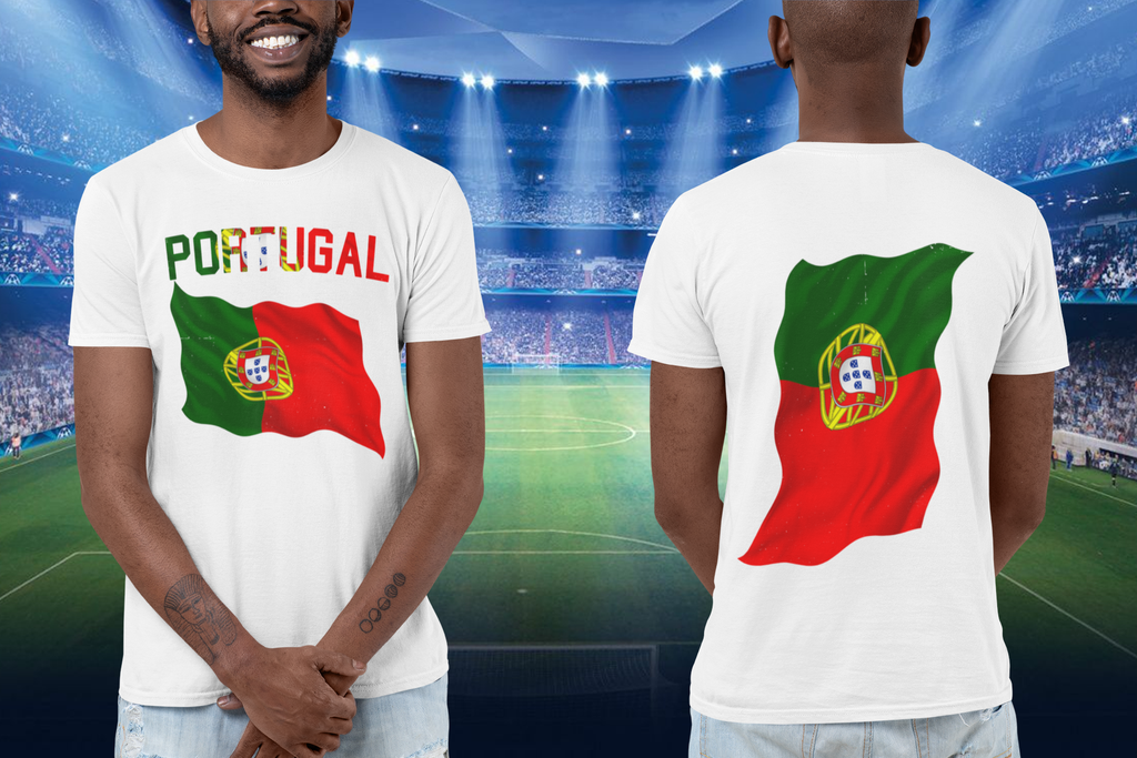 Get trendy with Portugal Waving Flag T-Shirt - T-Shirt available at DizzyKitten. Grab yours for £17.95 today!