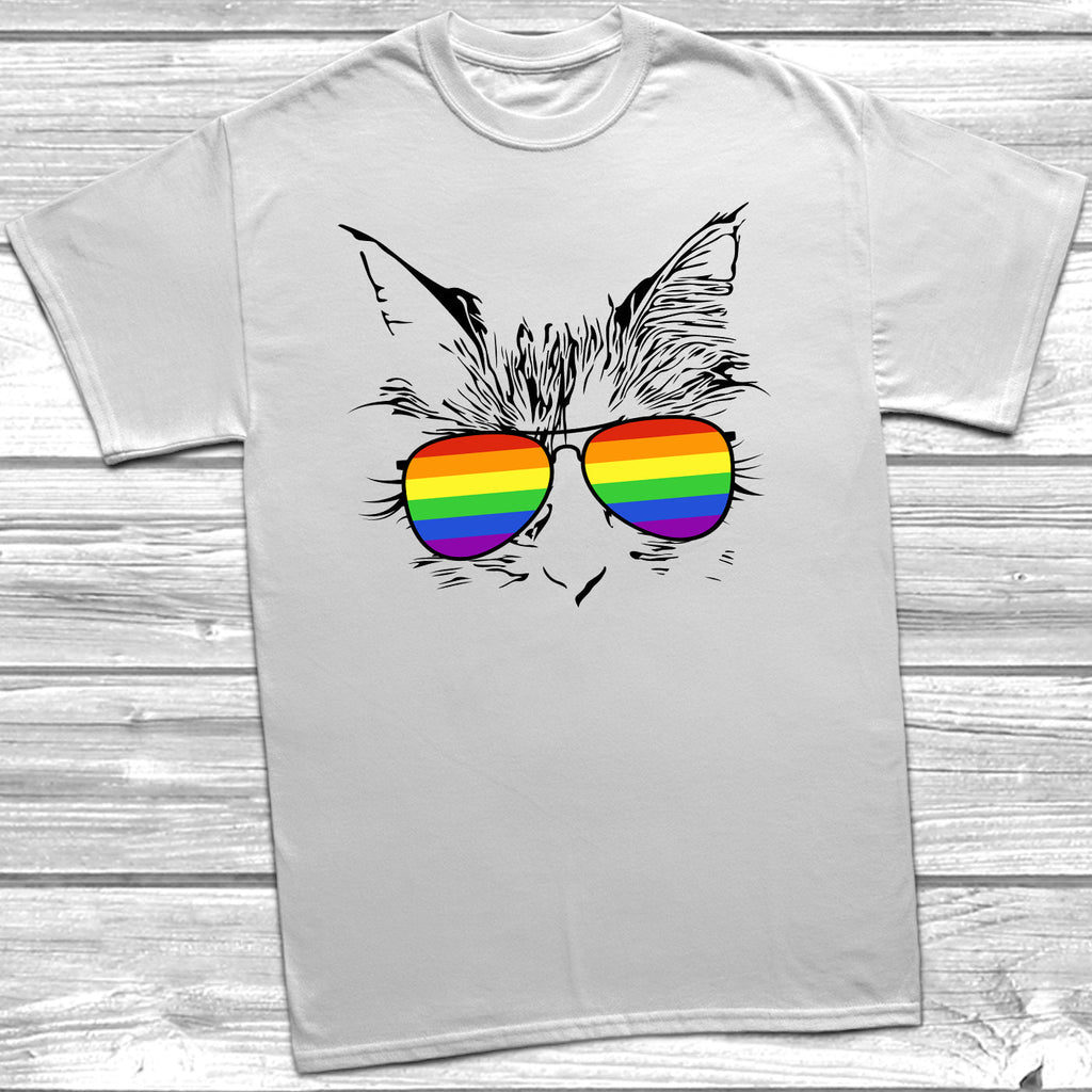 Get trendy with Pride Sunglasses Cat T-Shirt - T-Shirt available at DizzyKitten. Grab yours for £11.95 today!