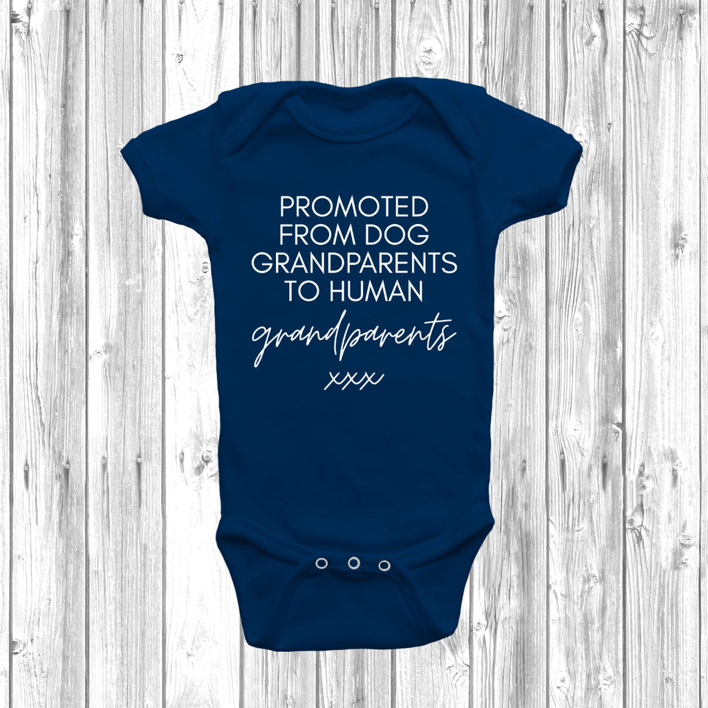 Get trendy with Promoted From Dog Grandparents Baby Grow - Baby Grow available at DizzyKitten. Grab yours for £8.45 today!
