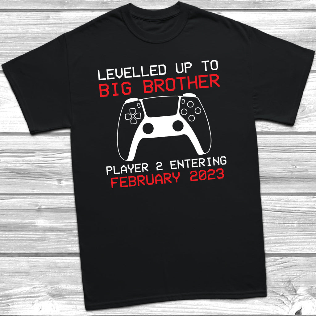 Get trendy with PS Levelled Up To Big Brother T-Shirt -  available at DizzyKitten. Grab yours for £10.45 today!