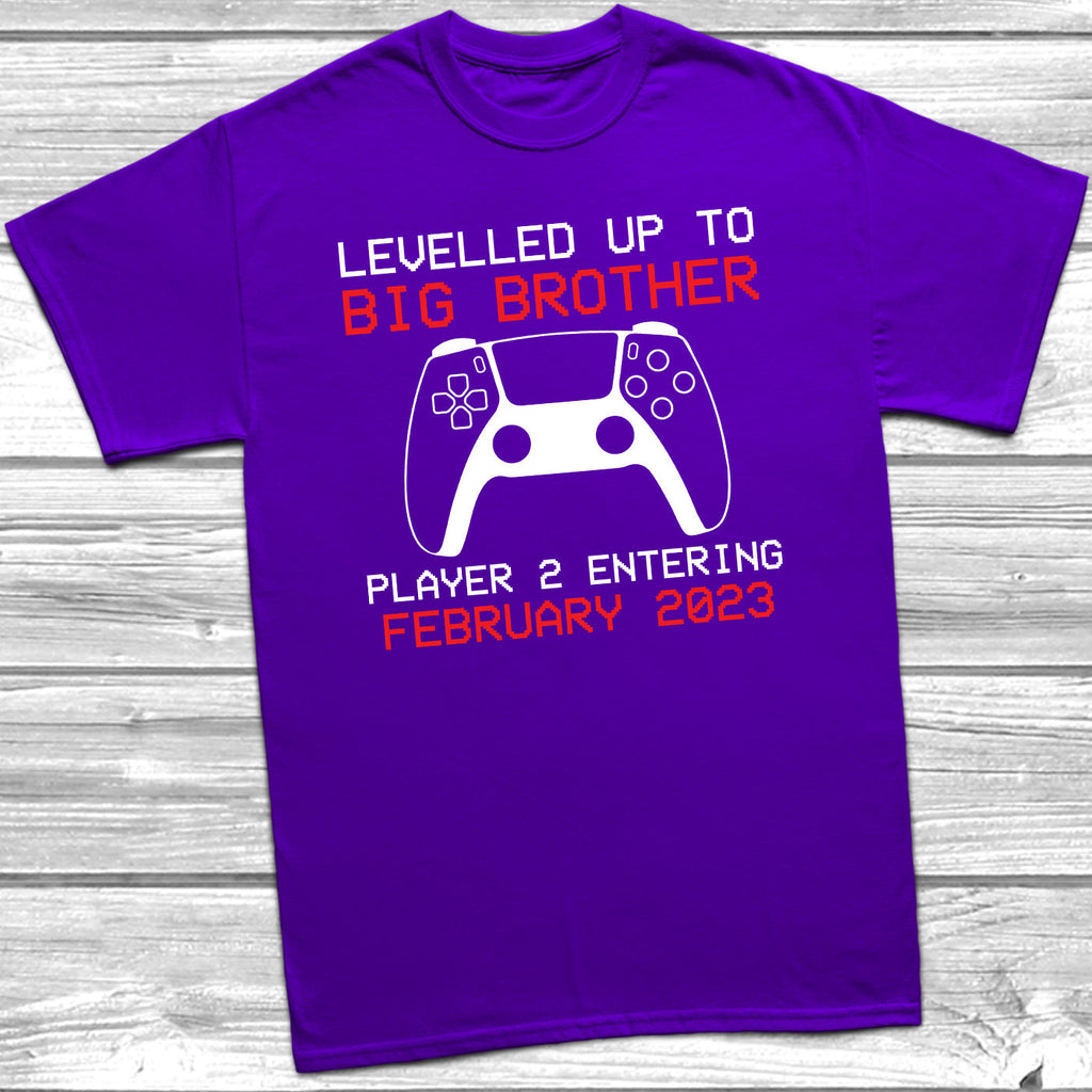 Get trendy with PS Levelled Up To Big Brother T-Shirt -  available at DizzyKitten. Grab yours for £10.45 today!