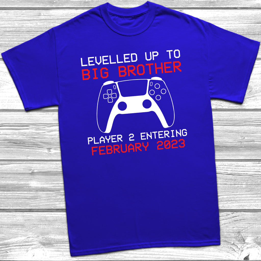 Get trendy with PS Levelled Up To Big Brother T-Shirt -  available at DizzyKitten. Grab yours for £10.45 today!
