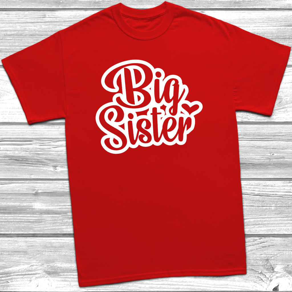Get trendy with Retro Big Sister Little Sister T-Shirt Baby Grow Set -  available at DizzyKitten. Grab yours for £8.45 today!