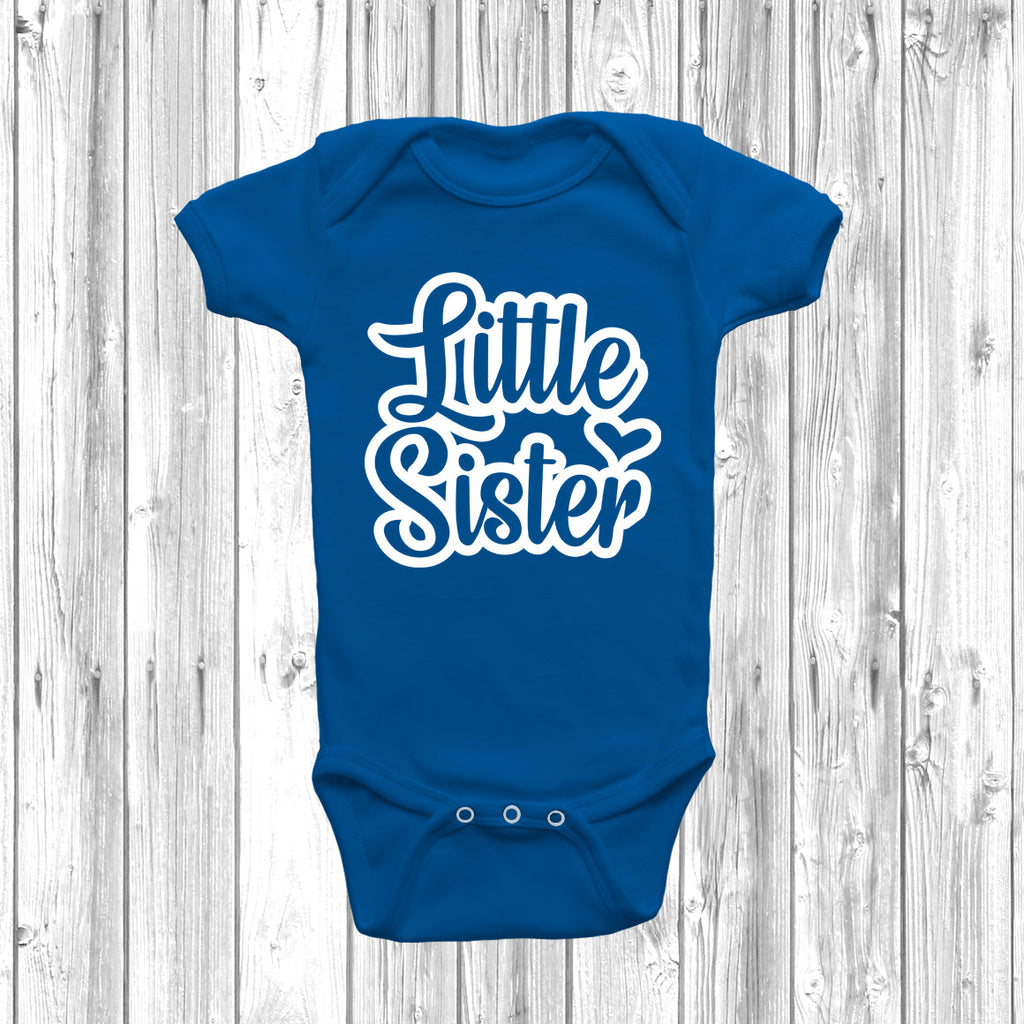 Get trendy with Retro Big Sister Little Sister T-Shirt Baby Grow Set -  available at DizzyKitten. Grab yours for £8.45 today!