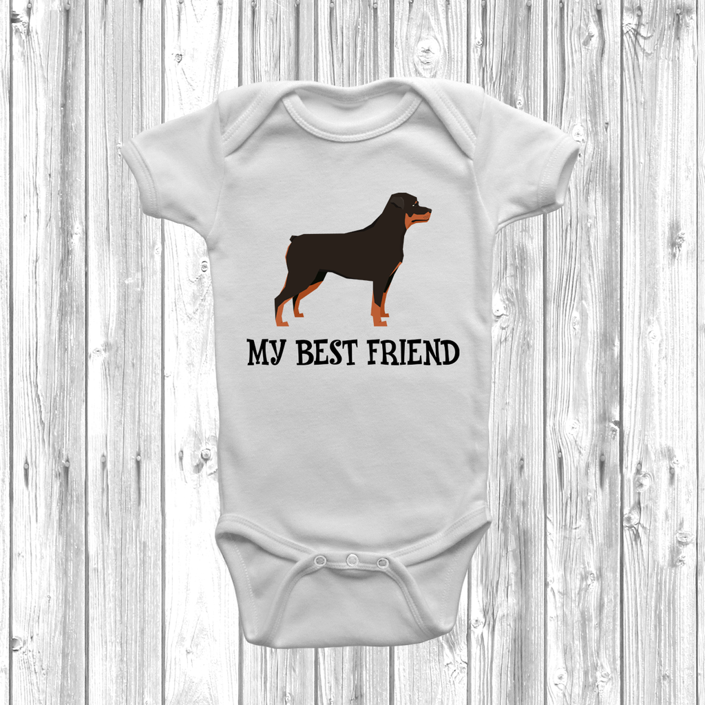 Get trendy with Rottweiler My Best Friend Baby Grow -  available at DizzyKitten. Grab yours for £9.45 today!