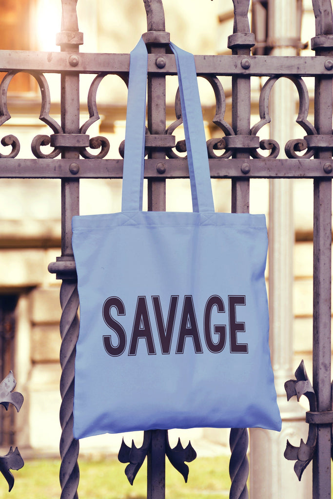 Get trendy with Savage Tote Bag - Tote Bag available at DizzyKitten. Grab yours for £8.49 today!