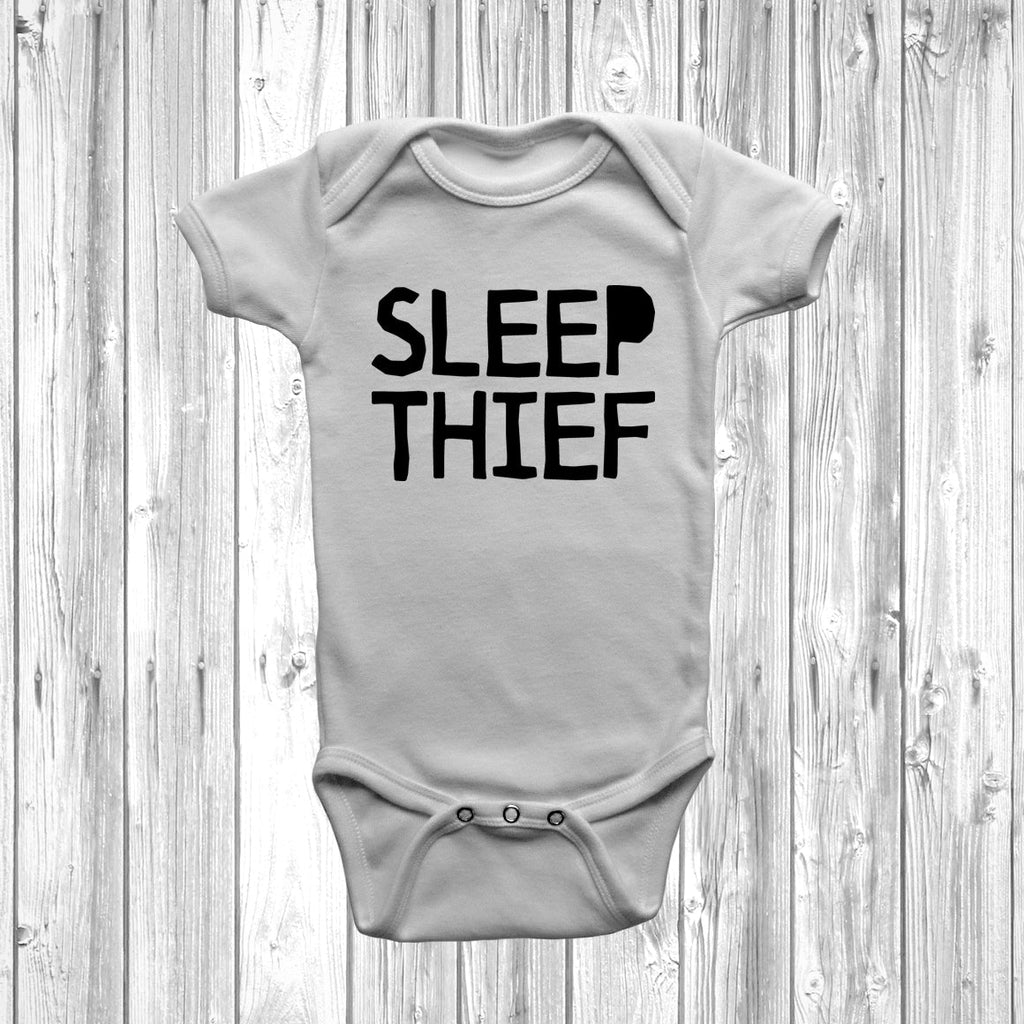 Get trendy with Sleep Thief Baby Grow - Baby Grow available at DizzyKitten. Grab yours for £9.45 today!