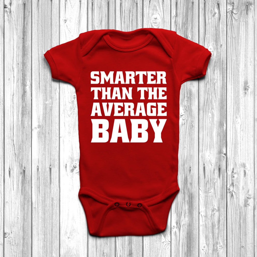 Get trendy with Smarter Than The Average Baby Baby Grow - Baby Grow available at DizzyKitten. Grab yours for £8.45 today!