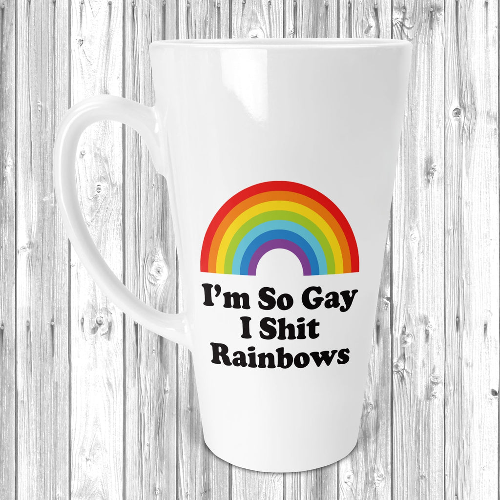 Get trendy with I'm So Gay I Shit Rainbows Latte Mug 12oz / 17oz - Mug available at DizzyKitten. Grab yours for £10.95 today!