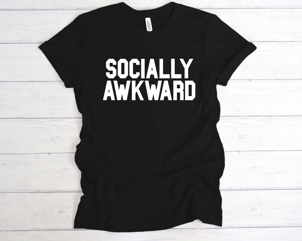 Get trendy with Socially Awkward T-Shirt - T-Shirt available at DizzyKitten. Grab yours for £12.99 today!
