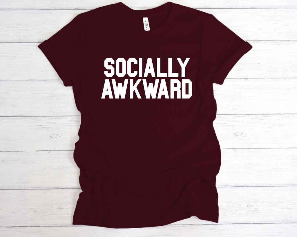 Get trendy with Socially Awkward T-Shirt - T-Shirt available at DizzyKitten. Grab yours for £12.99 today!