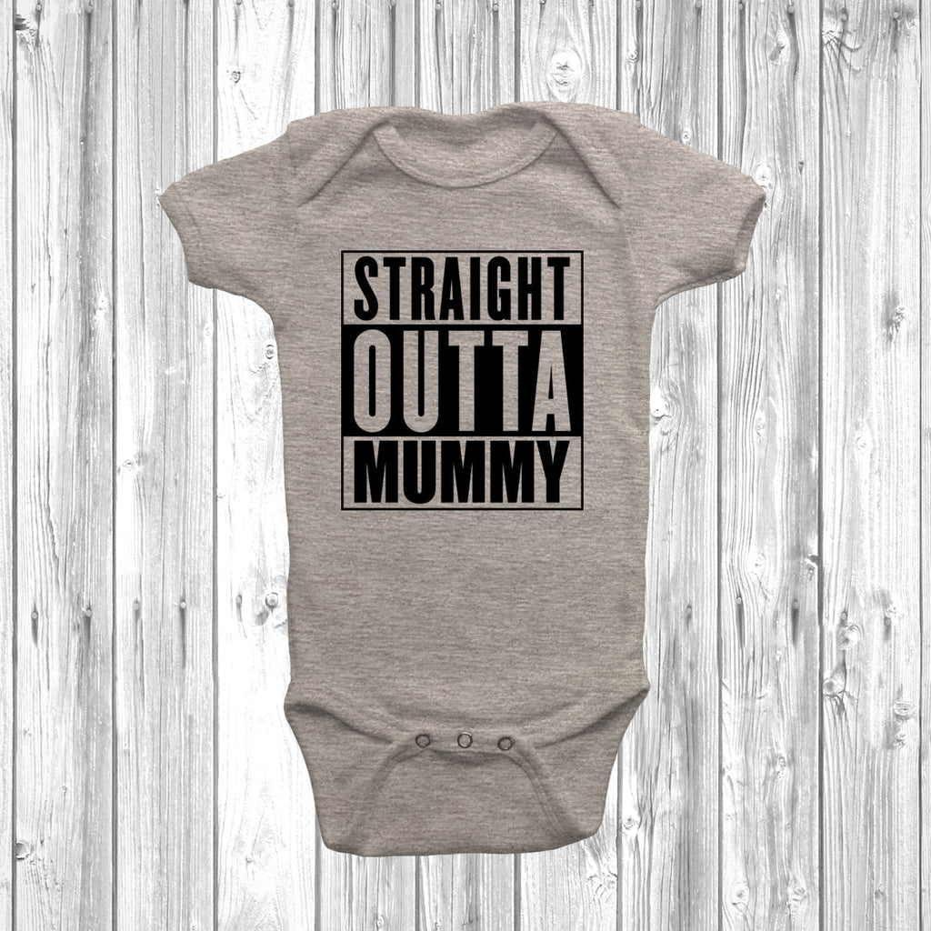Get trendy with Straight Outta Mummy Baby Grow - Baby Grow available at DizzyKitten. Grab yours for £8.45 today!