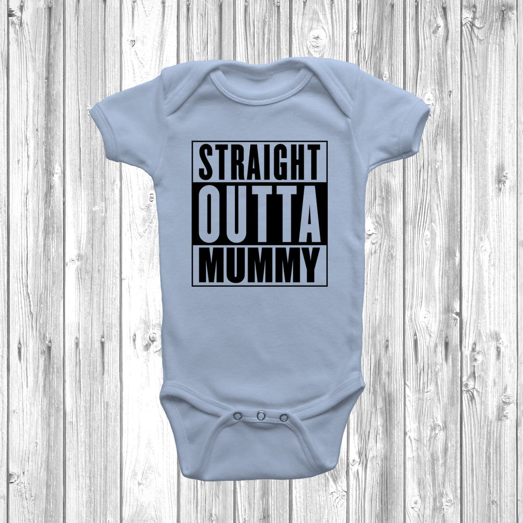Get trendy with Straight Outta Mummy Baby Grow - Baby Grow available at DizzyKitten. Grab yours for £8.45 today!