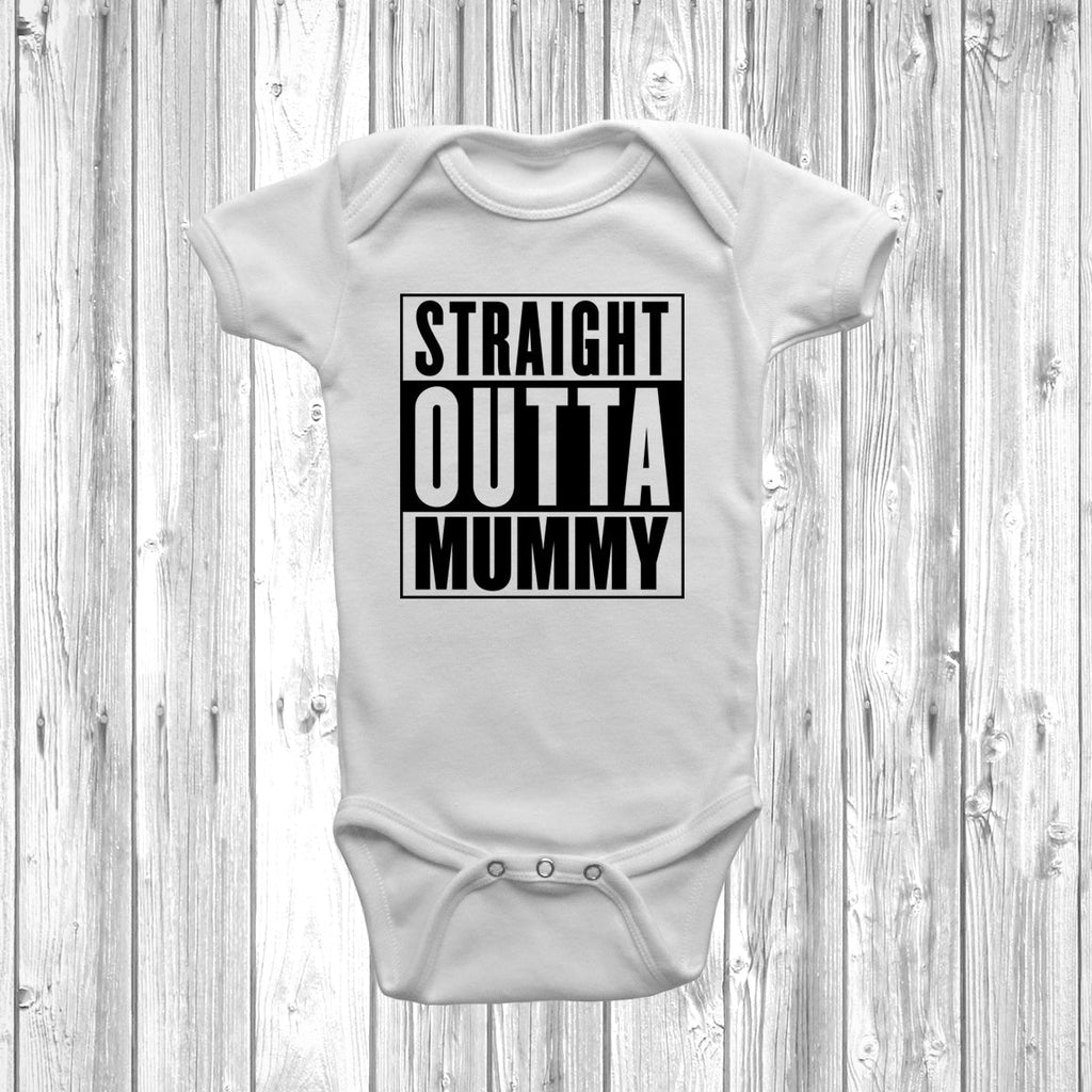 Get trendy with Straight Outta Mummy Baby Grow - Baby Grow available at DizzyKitten. Grab yours for £8.45 today!