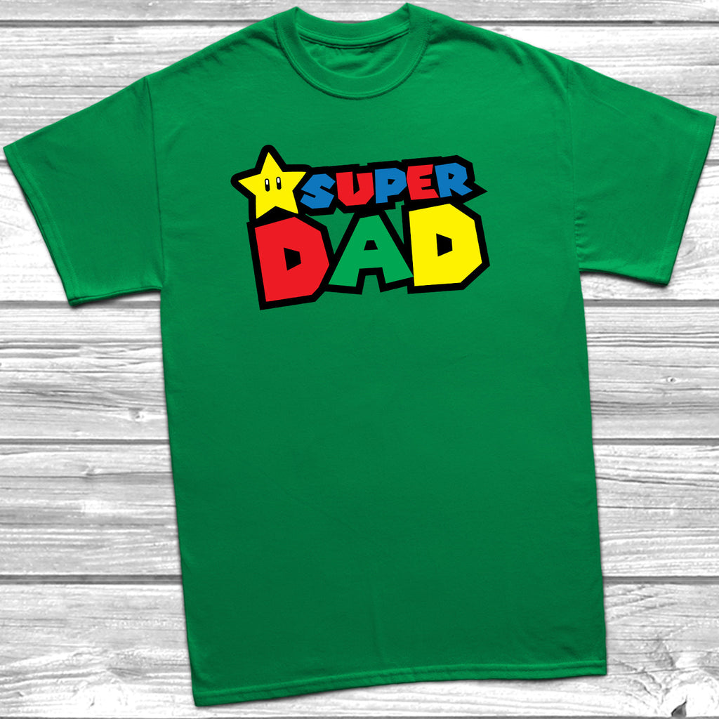 Get trendy with Super Dad Mario T-Shirt - T-Shirt available at DizzyKitten. Grab yours for £10.49 today!
