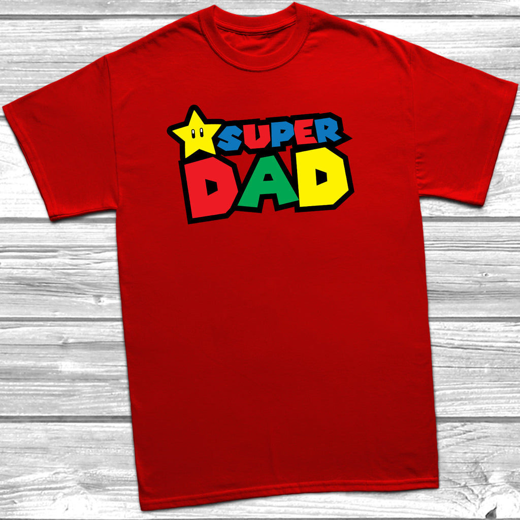 Get trendy with Super Dad Mario T-Shirt - T-Shirt available at DizzyKitten. Grab yours for £10.49 today!