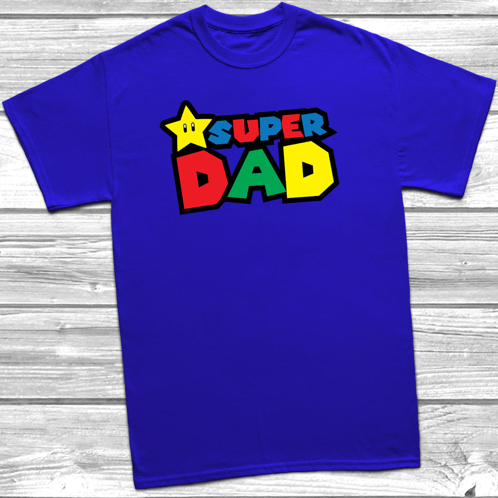 Get trendy with Super Dad Mario T-Shirt - T-Shirt available at DizzyKitten. Grab yours for £10.49 today!