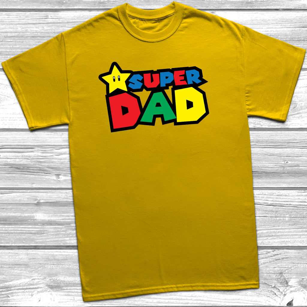 Get trendy with Super Dad Mario T-Shirt - T-Shirt available at DizzyKitten. Grab yours for £10.49 today!