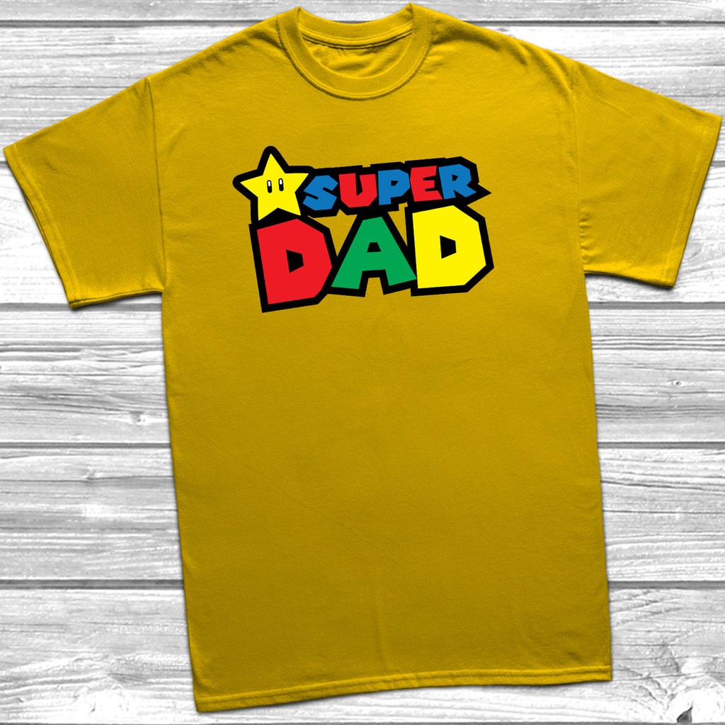 Get trendy with Super Dad Mario T-Shirt - T-Shirt available at DizzyKitten. Grab yours for £9.99 today!