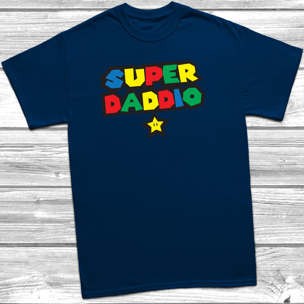 Get trendy with Super Daddio Mario T-Shirt - T-Shirt available at DizzyKitten. Grab yours for £10.49 today!