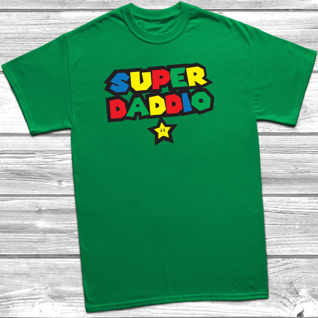Get trendy with Super Daddio Mario T-Shirt - T-Shirt available at DizzyKitten. Grab yours for £10.49 today!